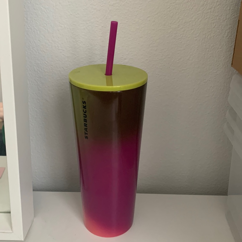 Starbucks 24oz stainless steel tumbler with straw